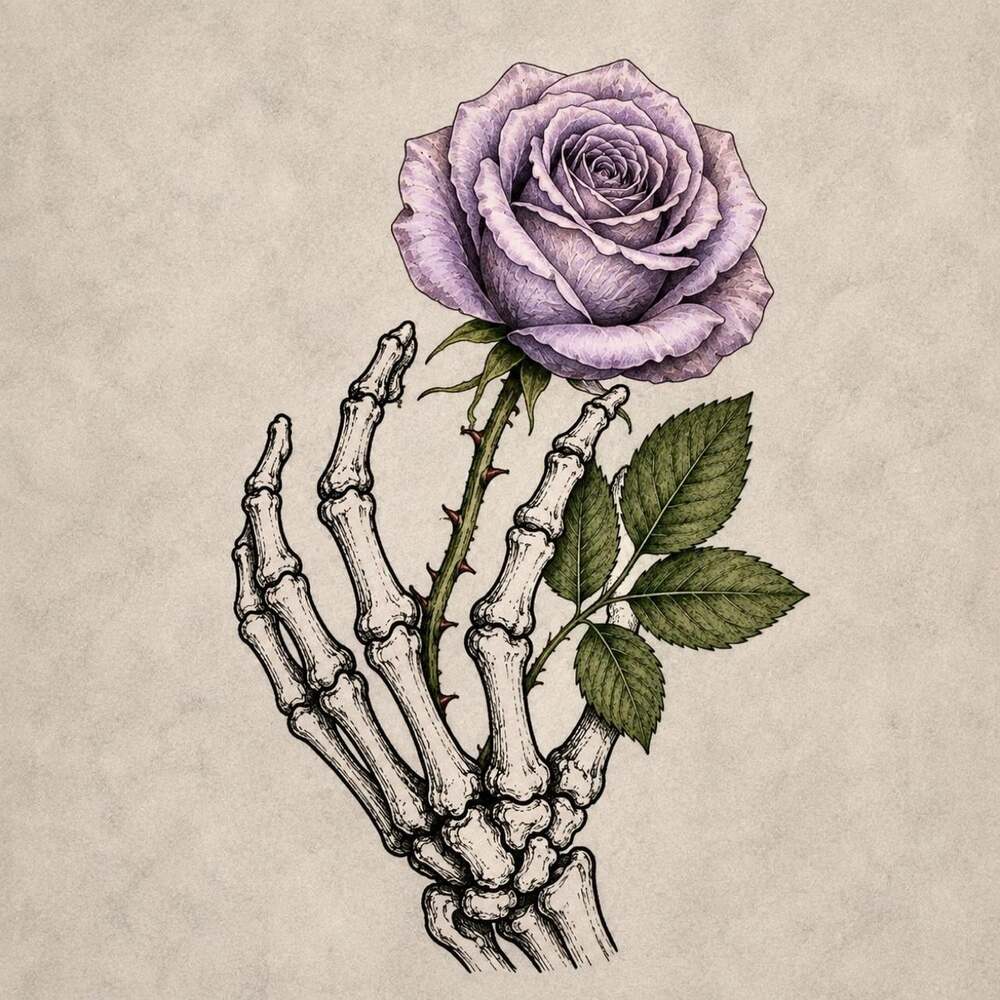8 X 8 Black Framed Skeleton Hand 9 B 07